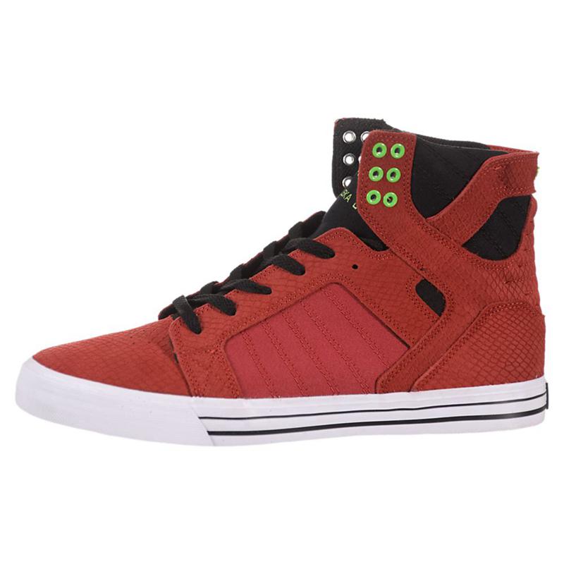 Buty Supra SKYTOP - Sneakersy Wysokie Damskie - Czerwone (TFEQ-12657)